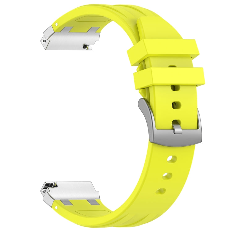 For Garmin Forerunner 255 22mm Quick Release Silver Buckle Royal Silicone Watch Band(Vital Yellow) - free shipping - PMC TechLife - Order now!