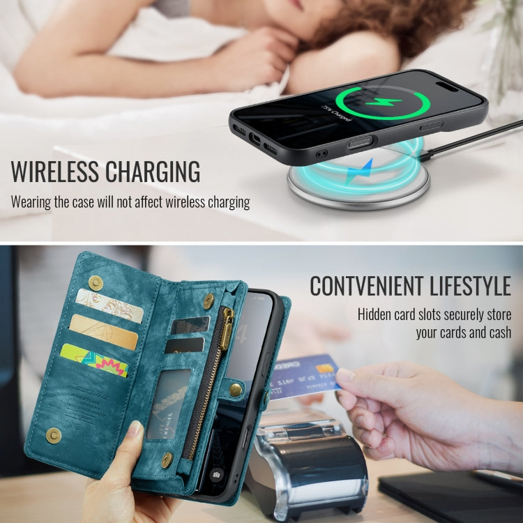 For iPhone 16 Pro Max CaseMe 008 Detachable Multifunctional Leather Phone Case(Blue) - free shipping - PMC TechLife - Order now!