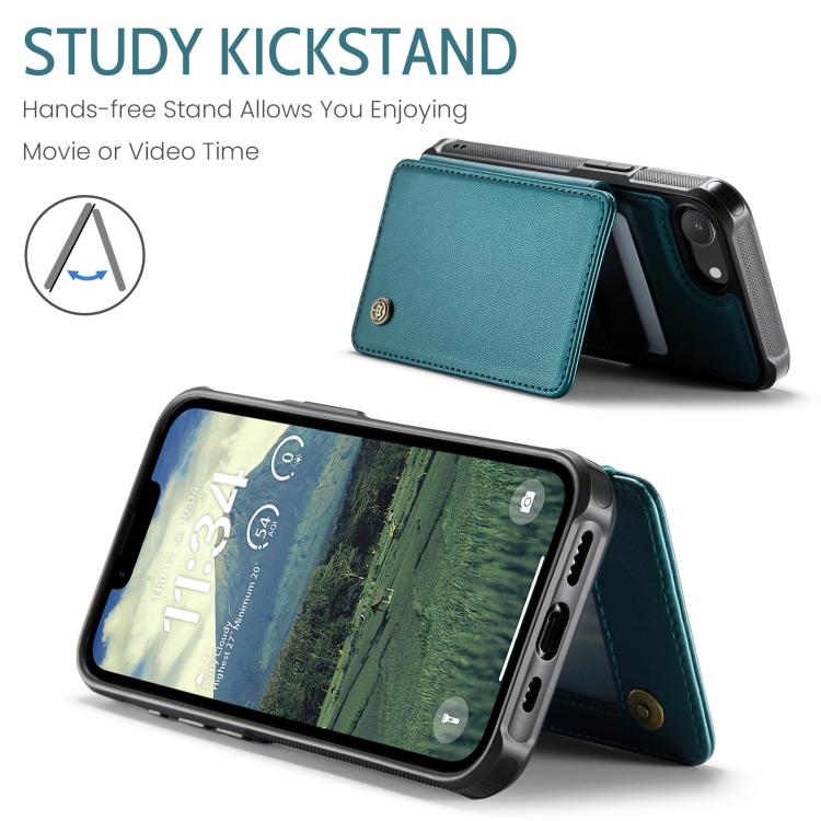 For iPhone 16e CaseMe C22 Card Slots Holder RFID Anti-theft Phone Case(Green) - free shipping - PMc TechLife - Order now!