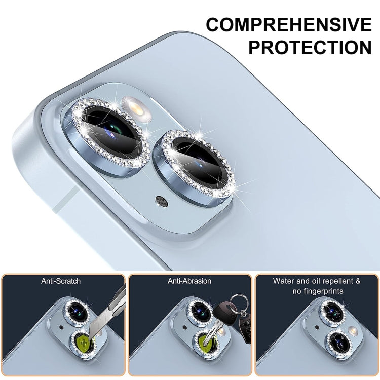 For iPhone 16 / 16 Plus ENKAY AR Anti-reflection Individual Diamond Ring Camera Lens Glass Full Film(Black) - free shipping - PMC Jewellery - Order now!
