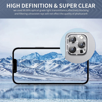 For iPhone 16 / 16 Plus ENKAY Hat-Prince Blink Diamond Camera Lens Aluminium Alloy Tempered Glass Film(Green) - iPhone 16 Tempered Glass by ENKAY | Online Shopping South Africa | PMC Jewellery | Buy Now Pay Later Mobicred