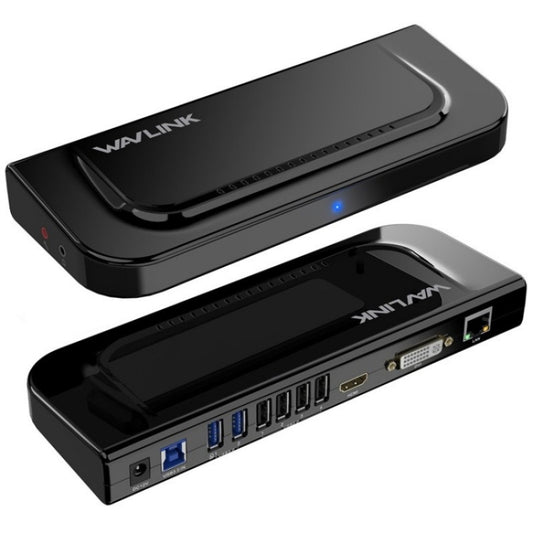 WAVLINK UG49DK4 Universal Laptop Docking Station Dual Monitor Supports DVI / HDMI / VGA(AU Plug) - USB 3.0 HUB by WAVLINK | Online Shopping South Africa | PMC Jewellery | Buy Now Pay Later Mobicred