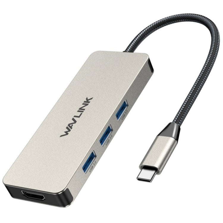 WAVLINK UHP3416 7-in-1 PD100W Charging SD / TF Card Reader 4K HD Type-C Docking Station(Silver) - free shipping - PMC Jewellery - Order now!