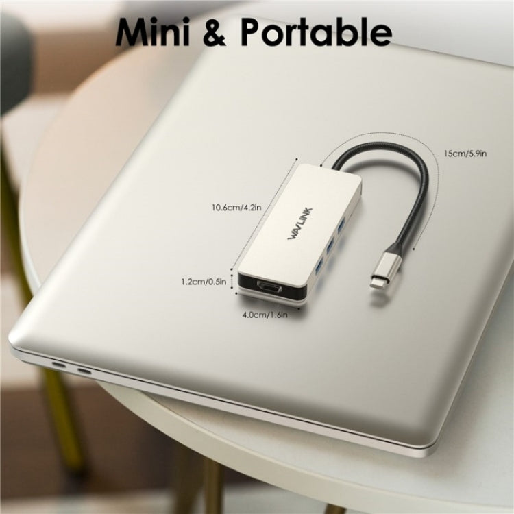 WAVLINK UHP3416 7-in-1 PD100W Charging SD / TF Card Reader 4K HD Type-C Docking Station(Black) - free shipping - PMC Jewellery - Order now!