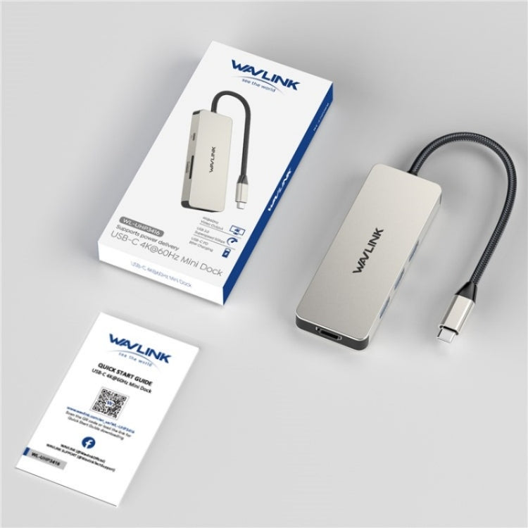 WAVLINK UHP3416 7-in-1 PD100W Charging SD / TF Card Reader 4K HD Type-C Docking Station(Rose Gold) - free shipping - PMC Jewellery - Order now!