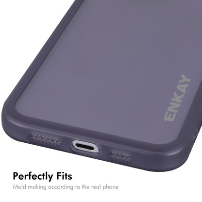 For iPhone 15 Pro Max ENKAY Hat-Prince Translucent Matte TPU Phone Case with Lens Film(White) - iPhone 15 Pro Max Cases by ENKAY | Online Shopping South Africa | PMC Jewellery | Buy Now Pay Later Mobicred