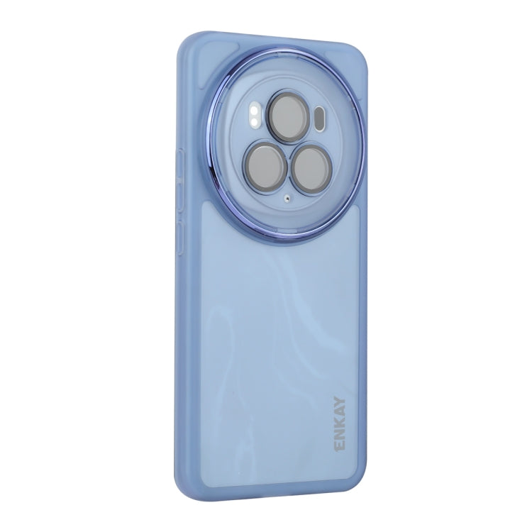 For Honor Magic6 ENKAY Hat-Prince Translucent Matte TPU Phone Case with Lens Film(Blue) - free shipping - PMC Jewellery - Order now!