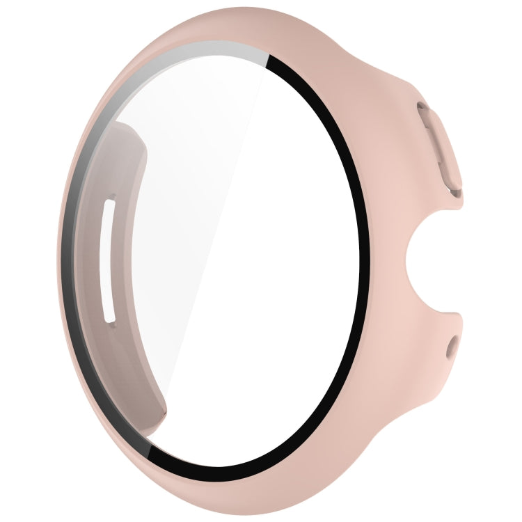 For Google Pixel Watch 3 41mm PC + Tempered Film Integrated Watch Protective Case(Pink) - Watch Cases by PMC TechLife | Online Shopping South Africa | PMC TechLife | Buy Now Pay Later Mobicred