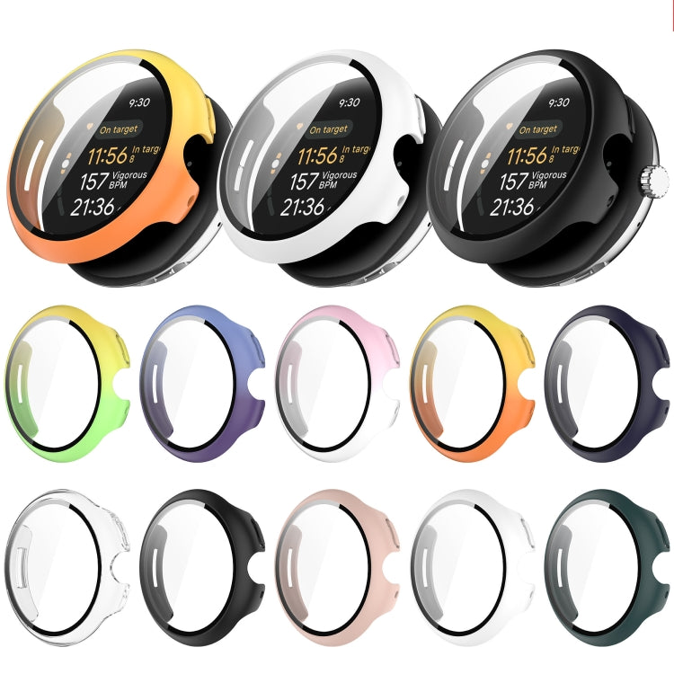 For Google Pixel Watch 3 45mm PC + Tempered Film Integrated Watch Protective Case(Midnight Blue) - Watch Cases by PMC TechLife | Online Shopping South Africa | PMC TechLife | Buy Now Pay Later Mobicred