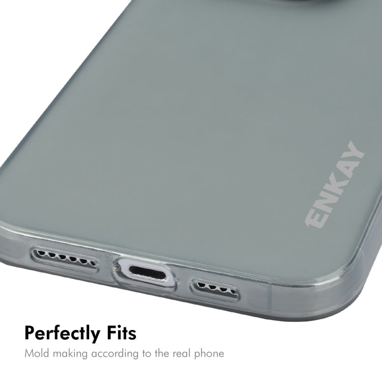 For iPhone 16 Pro ENKAY Hat-Prince Translucent Matte TPU Phone Case + 9H Big Arc Edge Film(Grey) - iPhone 16 Pro Cases by ENKAY | Online Shopping South Africa | PMC Jewellery | Buy Now Pay Later Mobicred