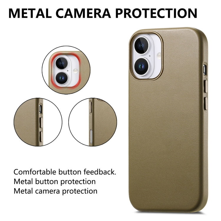 For iPhone 16 Plus Electroplated Metal Button Shockproof Phone Case(Green) - iPhone 16 Plus Cases by PMC Jewellery | Online Shopping South Africa | PMC Jewellery | Buy Now Pay Later Mobicred