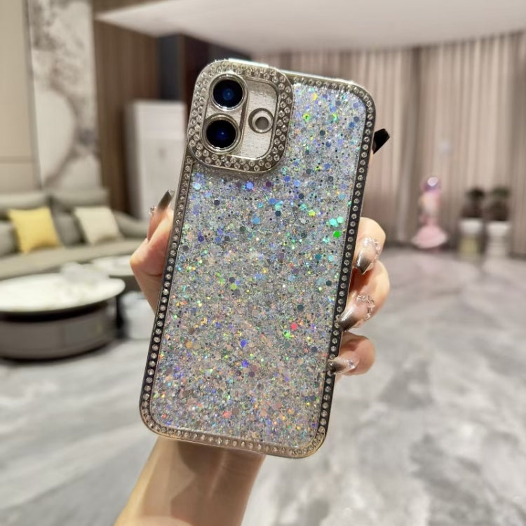 For iPhone 16 Plus Diamond Glitter Sequins TPU Phone Case(Silver) - iPhone 16 Plus Cases by PMC Jewellery | Online Shopping South Africa | PMC Jewellery | Buy Now Pay Later Mobicred