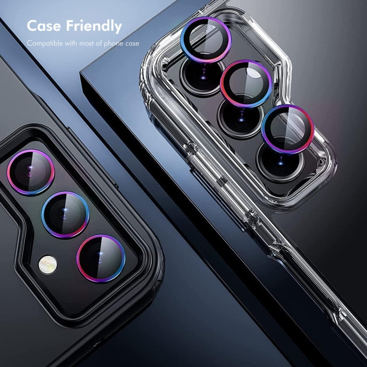 For OPPO Reno12 / Reno12 Pro Global ENKAY Hat-Prince 9H Rear Camera Lens Aluminium Alloy Tempered Glass Film(Colorful) - Reno12 Pro Tempered Glass by ENKAY | Online Shopping South Africa | PMC Jewellery | Buy Now Pay Later Mobicred