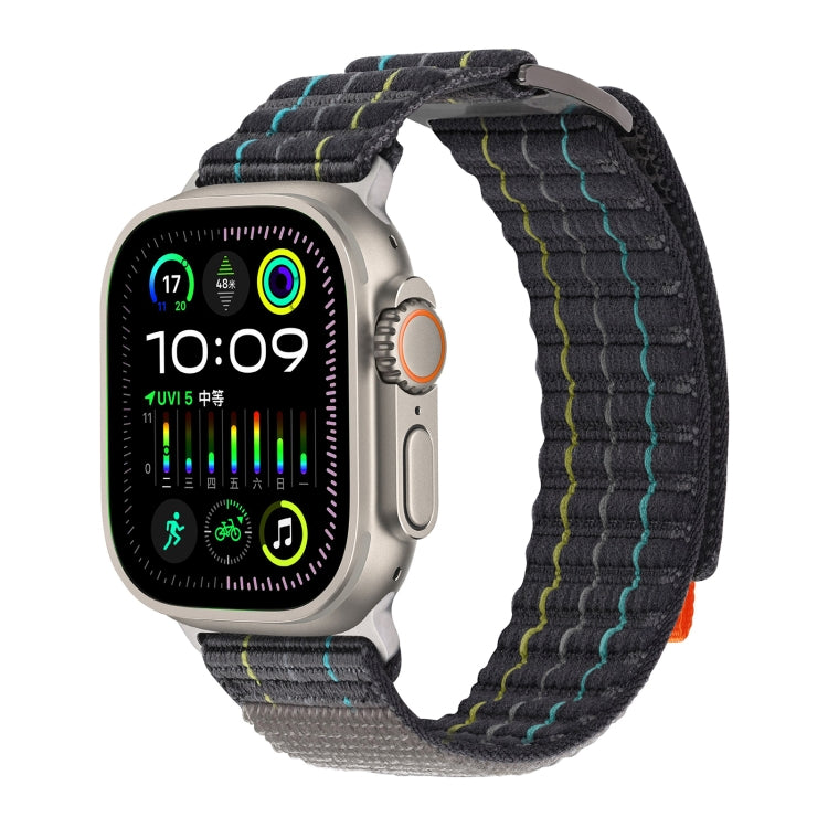 For Apple Watch Ultra 49mm Two Sections Nylon Hook and Loop Fastener Watch Band(Charcoal Gray) - Watch Bands by PMC Jewellery | Online Shopping South Africa | PMC Jewellery | Buy Now Pay Later Mobicred