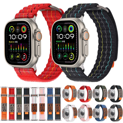 For Apple Watch Ultra 2 49mm Two Sections Nylon Hook and Loop Fastener Watch Band(Charcoal Gray) - Watch Bands by PMC Jewellery | Online Shopping South Africa | PMC Jewellery | Buy Now Pay Later Mobicred