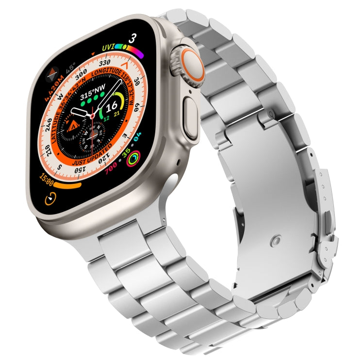 For Apple Watch Series 4 44mm Three Beads Titanium Alloy Metal Watch Band(Silver) - free shipping - PMc TechLife - Order now!