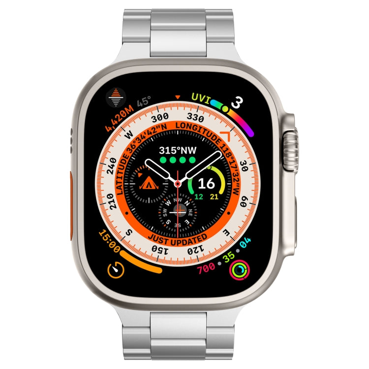 For Apple Watch Series 4 40mm Three Beads Titanium Alloy Metal Watch Band(Silver) - free shipping - PMc TechLife - Order now!