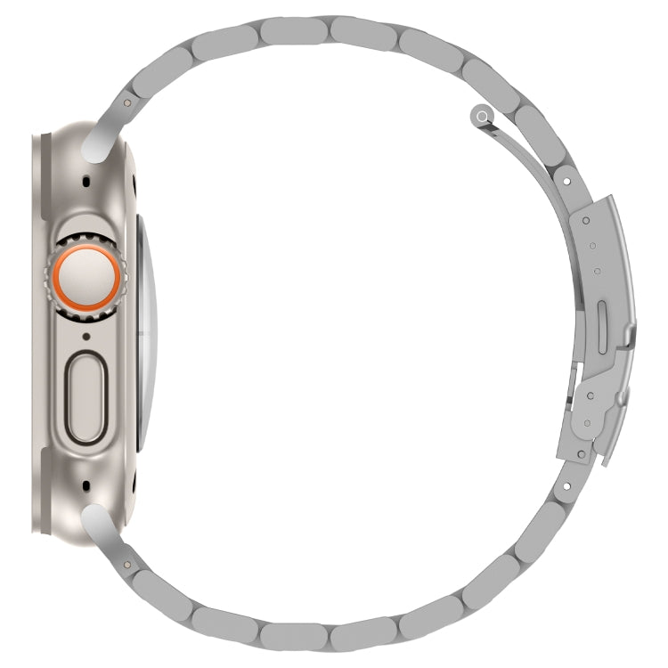 For Apple Watch Series 4 40mm Three Beads Titanium Alloy Metal Watch Band(Silver) - free shipping - PMc TechLife - Order now!