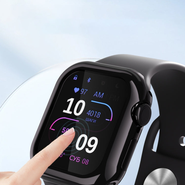 For Apple Watch Series 10 42mm Full Coverage TPU Electroplated Watch Case(Black) - Watch Cases by PMC TechLife | Online Shopping South Africa | PMC TechLife | Buy Now Pay Later Mobicred