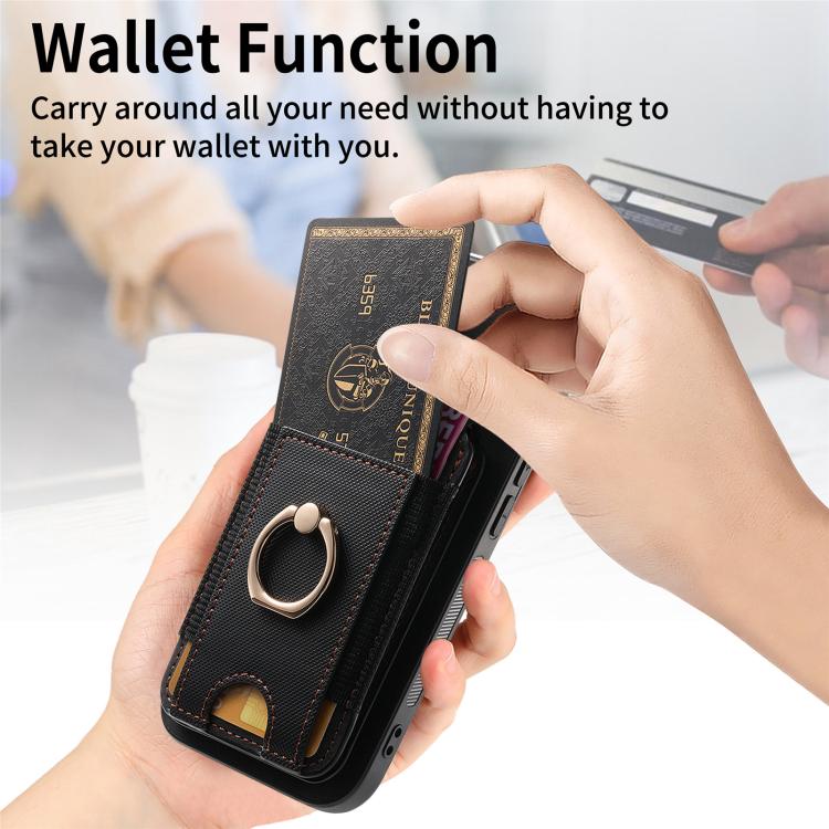 For iPhone 16e Retro Splitable Magnetic Stand Card Bag Leather Phone Case(Black) - iPhone 16e Cases by PMC TechLife | Online Shopping South Africa | PMC TechLife | Buy Now Pay Later Mobicred