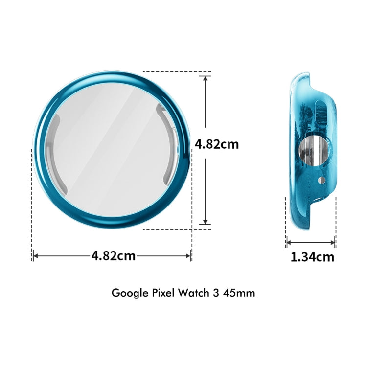 For Google Pixel Watch 3 45mm ENKAY Hat-Prince Full Coverage Electroplated Soft TPU Case with Screen Protection(Gun Color) - free shipping - PMc TechLife - Order now!
