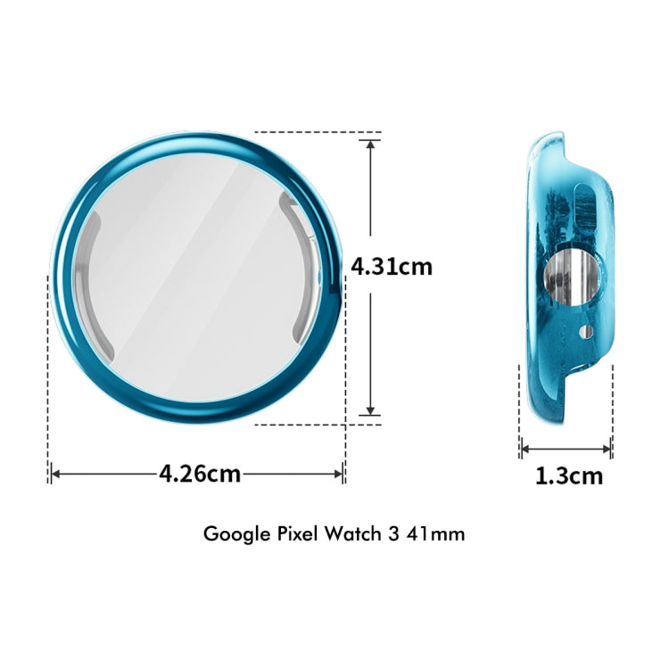 For Google Pixel Watch 3 41mm ENKAY Hat-Prince Full Coverage Electroplated Soft TPU Case with Screen Protection(Midnight Blue) - free shipping - PMc TechLife - Order now!