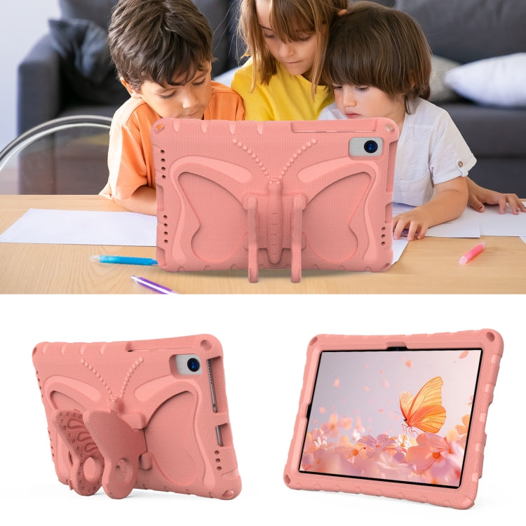 For Lenovo Tab M10 Plus TB-X606F 10.3 Butterfly Bracket EVA Shockproof Tablet Case(Pink Orange) - Lenovo by PMC TechLife | Online Shopping South Africa | PMC TechLife | Buy Now Pay Later Mobicred