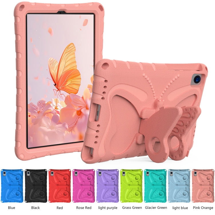 For Lenovo Tab M10 Plus TB-X606F 10.3 Butterfly Bracket EVA Shockproof Tablet Case(Pink Orange) - Lenovo by PMC TechLife | Online Shopping South Africa | PMC TechLife | Buy Now Pay Later Mobicred