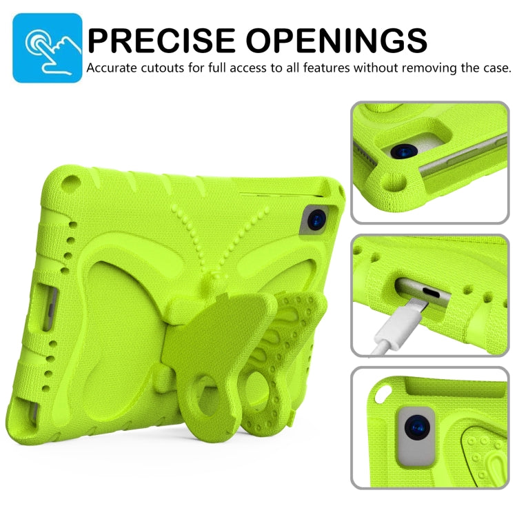 For Lenovo Tab M10 Plus TB-X606F 10.3 Butterfly Bracket EVA Shockproof Tablet Case(Grass Green) - Lenovo by PMC TechLife | Online Shopping South Africa | PMC TechLife | Buy Now Pay Later Mobicred