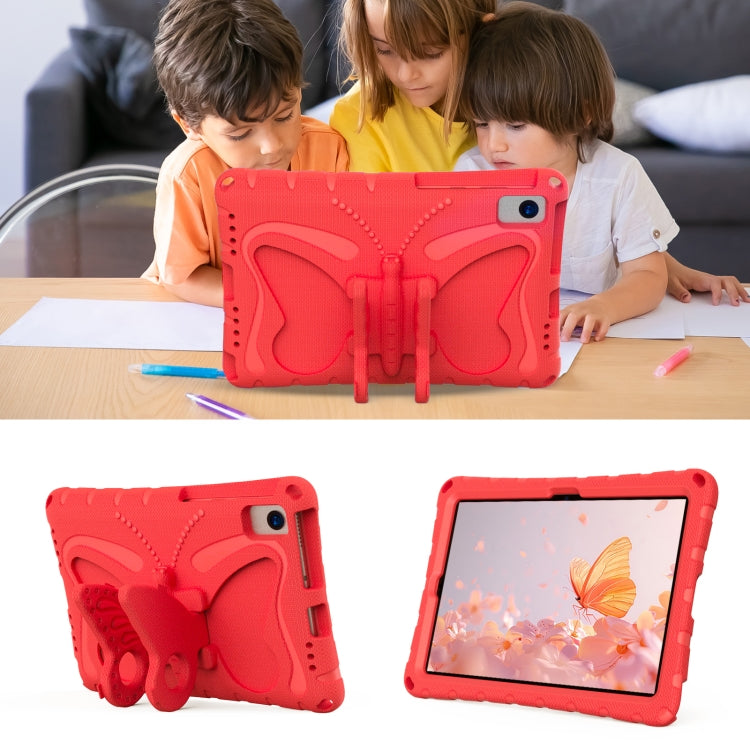 For Lenovo Tab K10 TB-X6C6F 10.3 Butterfly Bracket EVA Shockproof Tablet Case(Red) - Lenovo by PMC TechLife | Online Shopping South Africa | PMC TechLife | Buy Now Pay Later Mobicred