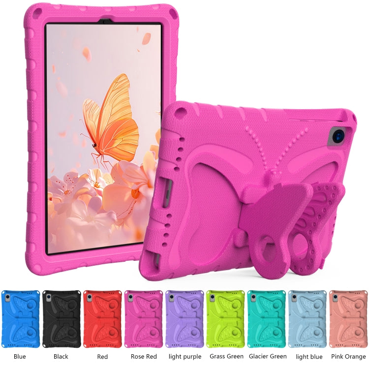 For Lenovo Tab K10 TB-X6C6F 10.3 Butterfly Bracket EVA Shockproof Tablet Case(RoseRed) - Lenovo by PMC TechLife | Online Shopping South Africa | PMC TechLife | Buy Now Pay Later Mobicred