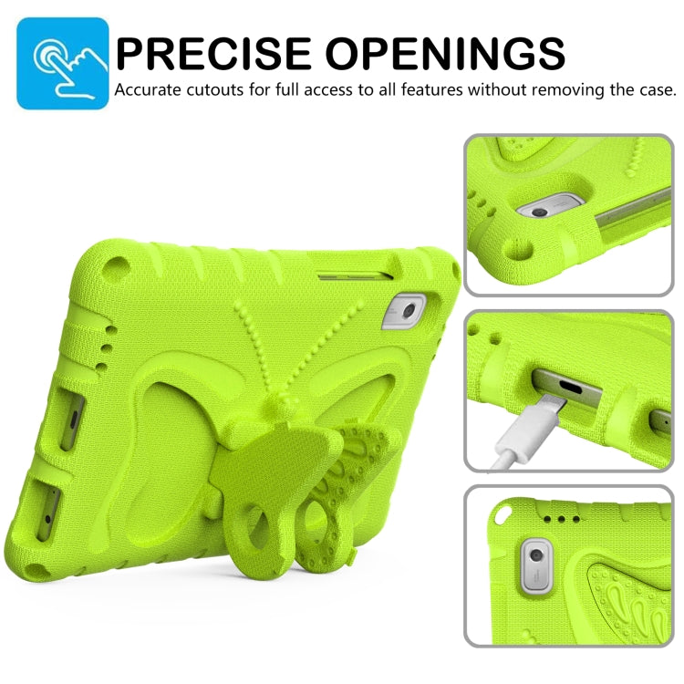 For Lenovo Tab M9 TB-310XU 2023 Butterfly Bracket EVA Shockproof Tablet Case(Grass Green) - Lenovo by PMC TechLife | Online Shopping South Africa | PMC TechLife | Buy Now Pay Later Mobicred
