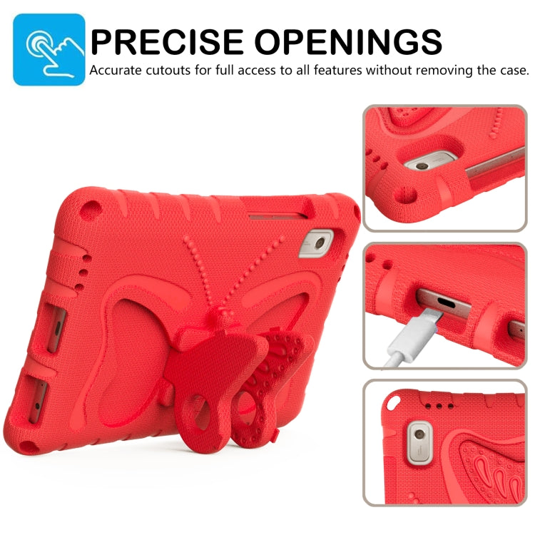 For Lenovo Tab M9 TB-310XU 2023 Butterfly Bracket EVA Shockproof Tablet Case(Red) - Lenovo by PMC TechLife | Online Shopping South Africa | PMC TechLife | Buy Now Pay Later Mobicred