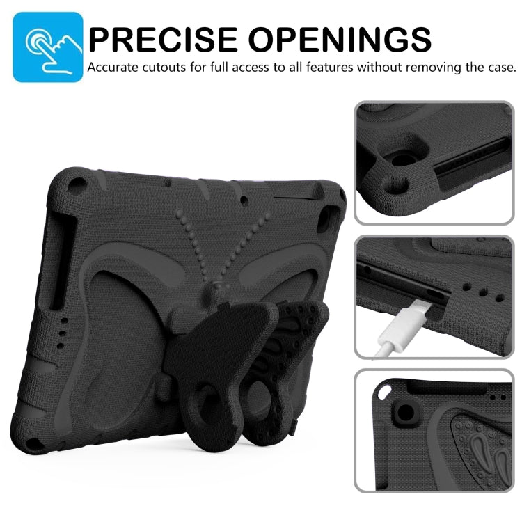 For Lenovo Tab M10 HD TB-328 10.1 Butterfly Bracket EVA Shockproof Tablet Case(Black) - Lenovo by PMC TechLife | Online Shopping South Africa | PMC TechLife | Buy Now Pay Later Mobicred