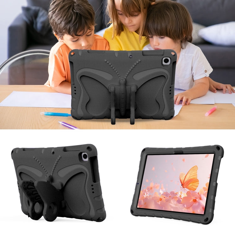 For Lenovo Tab M10 HD TB-328 10.1 Butterfly Bracket EVA Shockproof Tablet Case(Black) - Lenovo by PMC TechLife | Online Shopping South Africa | PMC TechLife | Buy Now Pay Later Mobicred