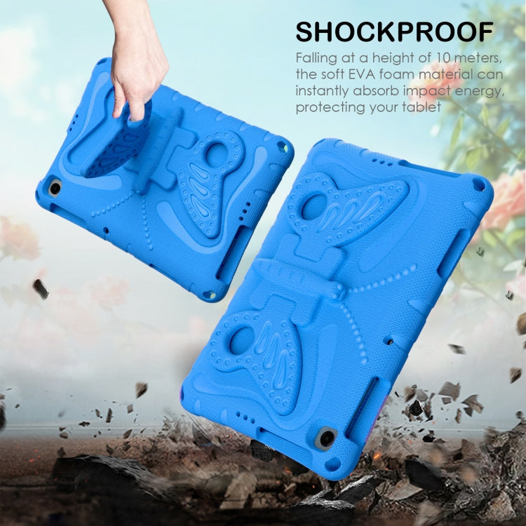 For Lenovo Tab M10 HD TB-328 10.1 Butterfly Bracket EVA Shockproof Tablet Case(Blue) - Lenovo by PMC TechLife | Online Shopping South Africa | PMC TechLife | Buy Now Pay Later Mobicred