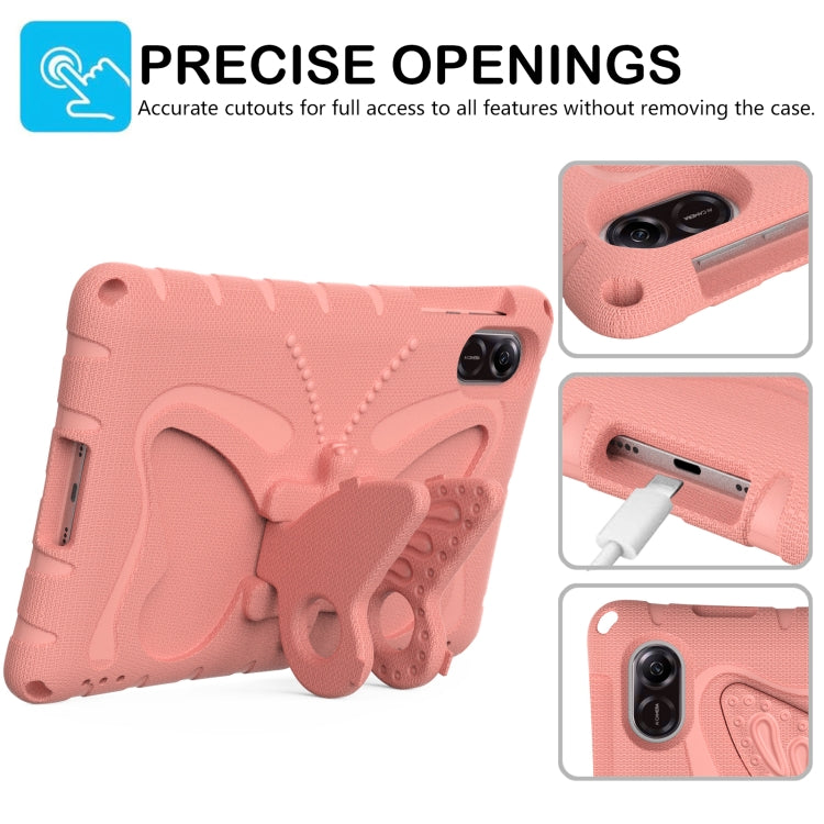 For Honor Pad X8 Pro 11.5 Butterfly Bracket EVA Shockproof Tablet Case(Pink Orange) - Honor by PMC TechLife | Online Shopping South Africa | PMC TechLife | Buy Now Pay Later Mobicred