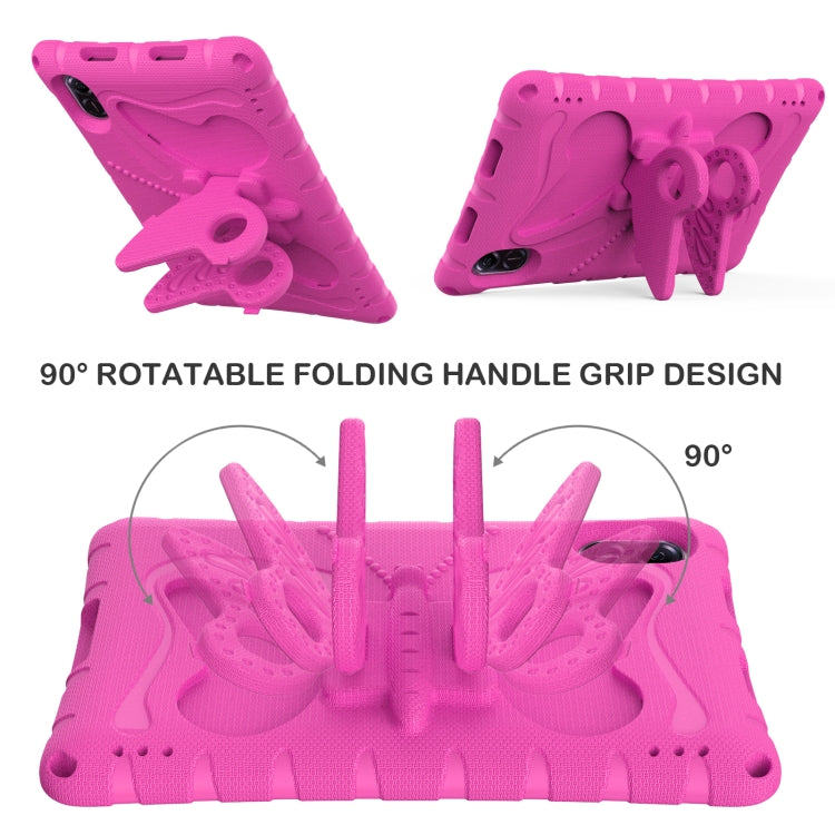 For Honor Pad X8 Pro 11.5 Butterfly Bracket EVA Shockproof Tablet Case(Rose Red) - Honor by PMC TechLife | Online Shopping South Africa | PMC TechLife | Buy Now Pay Later Mobicred