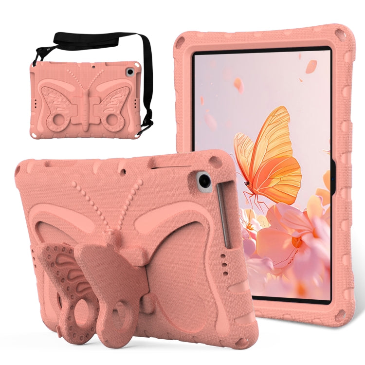 For Honor Pad X8 / X8 Lite 10.1 Butterfly Bracket EVA Shockproof Tablet Case(Pink Orange) - Honor by PMC TechLife | Online Shopping South Africa | PMC TechLife | Buy Now Pay Later Mobicred