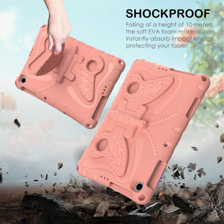 For Honor Pad X8 / X8 Lite 10.1 Butterfly Bracket EVA Shockproof Tablet Case(Pink Orange) - Honor by PMC TechLife | Online Shopping South Africa | PMC TechLife | Buy Now Pay Later Mobicred