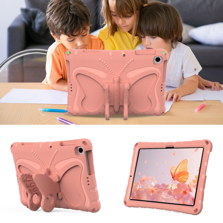 For Honor Pad X8 / X8 Lite 10.1 Butterfly Bracket EVA Shockproof Tablet Case(Pink Orange) - Honor by PMC TechLife | Online Shopping South Africa | PMC TechLife | Buy Now Pay Later Mobicred