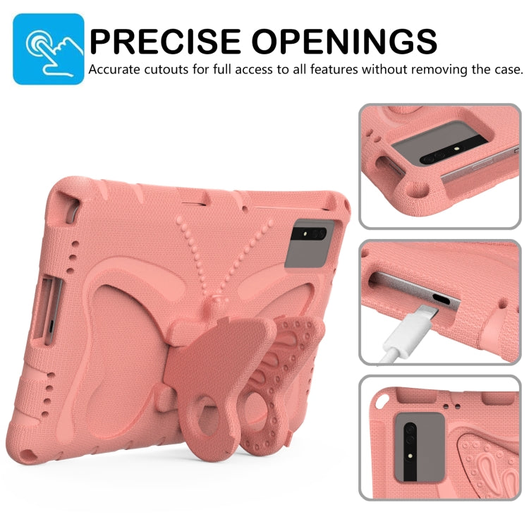 For Honor Tablet V7 11 2021 Butterfly Bracket EVA Shockproof Tablet Case(Pink Orange) - Honor by PMC TechLife | Online Shopping South Africa | PMC TechLife | Buy Now Pay Later Mobicred