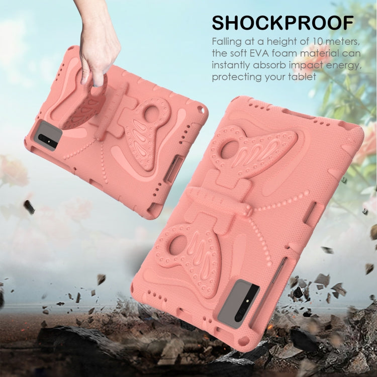 For Honor Tablet V7 11 2021 Butterfly Bracket EVA Shockproof Tablet Case(Pink Orange) - Honor by PMC TechLife | Online Shopping South Africa | PMC TechLife | Buy Now Pay Later Mobicred
