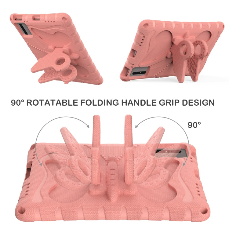 For Honor Tablet V7 11 2021 Butterfly Bracket EVA Shockproof Tablet Case(Pink Orange) - Honor by PMC TechLife | Online Shopping South Africa | PMC TechLife | Buy Now Pay Later Mobicred