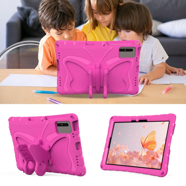 For Honor Tablet V7 11 2021 Butterfly Bracket EVA Shockproof Tablet Case(Rose Red) - Honor by PMC TechLife | Online Shopping South Africa | PMC TechLife | Buy Now Pay Later Mobicred