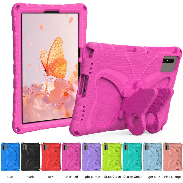 For Honor Tablet V7 11 2021 Butterfly Bracket EVA Shockproof Tablet Case(Rose Red) - Honor by PMC TechLife | Online Shopping South Africa | PMC TechLife | Buy Now Pay Later Mobicred