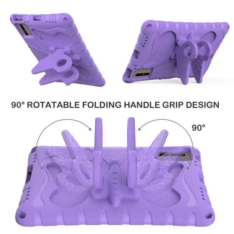 For Huawei MatePad SE 11 2024 Butterfly Bracket EVA Shockproof Tablet Case(Light Purple) - Huawei by PMC TechLife | Online Shopping South Africa | PMC TechLife | Buy Now Pay Later Mobicred