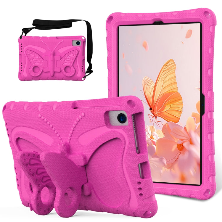 For Huawei MatePad 10.4 Butterfly Bracket EVA Shockproof Tablet Case(Rose Red) - Huawei by PMC TechLife | Online Shopping South Africa | PMC TechLife | Buy Now Pay Later Mobicred
