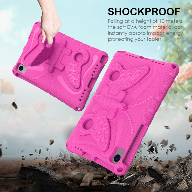 For Huawei MatePad 10.4 Butterfly Bracket EVA Shockproof Tablet Case(Rose Red) - Huawei by PMC TechLife | Online Shopping South Africa | PMC TechLife | Buy Now Pay Later Mobicred