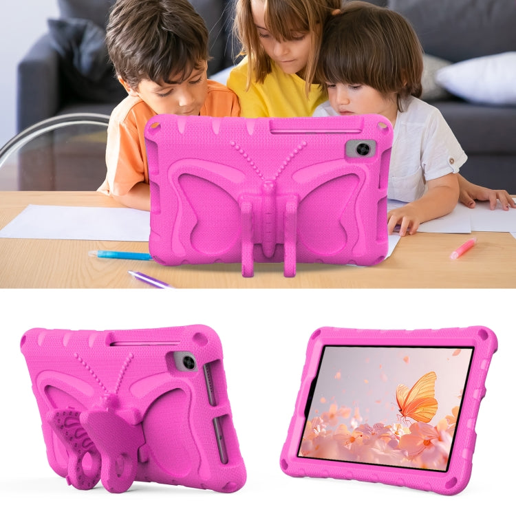 For TCL Tab 8 LE / WiFi 2023 Butterfly Bracket EVA Shockproof Tablet Case(Rose Red) - Others by PMC TechLife | Online Shopping South Africa | PMC TechLife | Buy Now Pay Later Mobicred